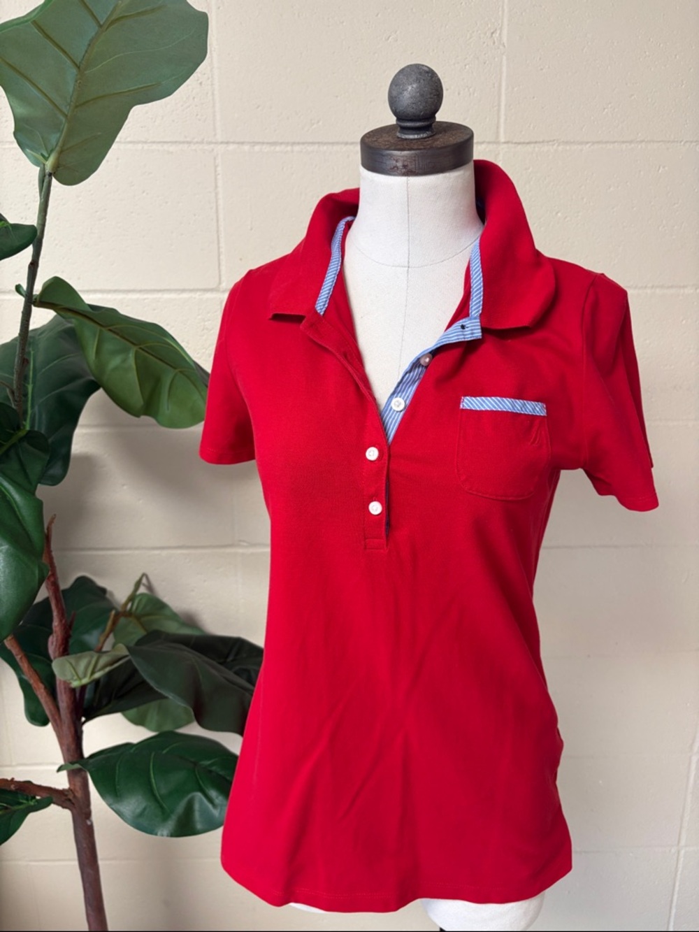Nautica womens  Red Polo